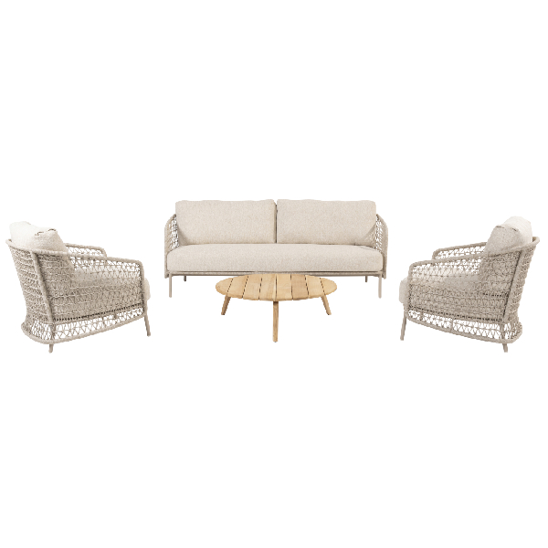 4 Seasons Puccini Living Set W/cushions - Latte